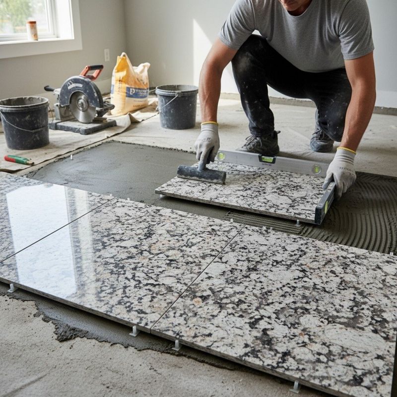 Crushed Granite Installation